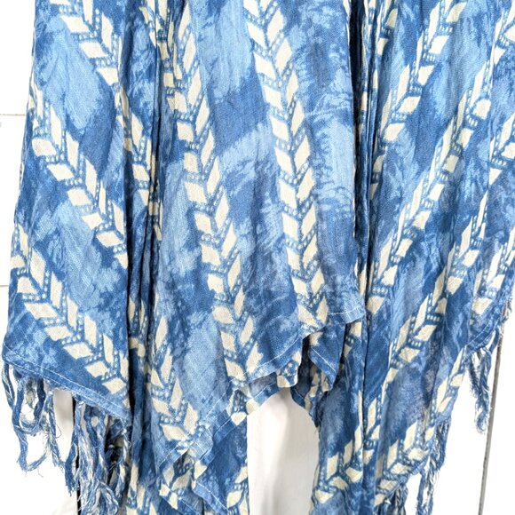 Gauzy cotton shirred strapless handkerchief hem boho dress - Picture 3 of 6